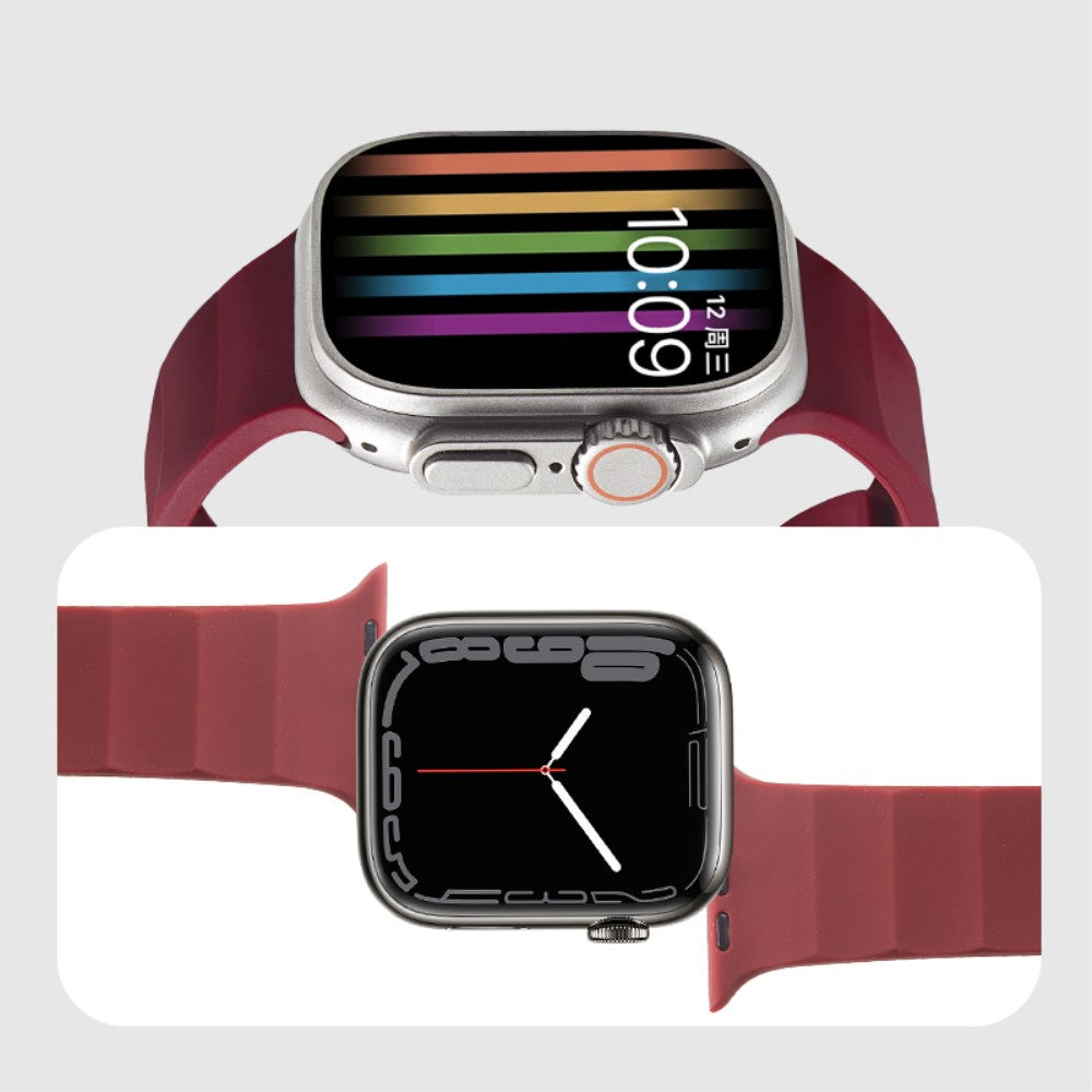 Mega Komfortabel Silikone Universal Rem passer til Apple Smartwatch - Sort#serie_7