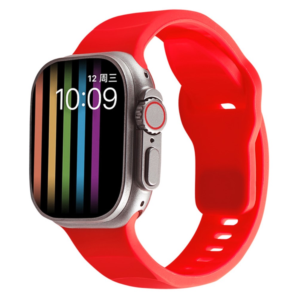 Mega Komfortabel Silikone Universal Rem passer til Apple Smartwatch - Rød#serie_8