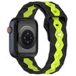 Apple Watch Series 9 41mm football pattern silicone strap - Black+Lime