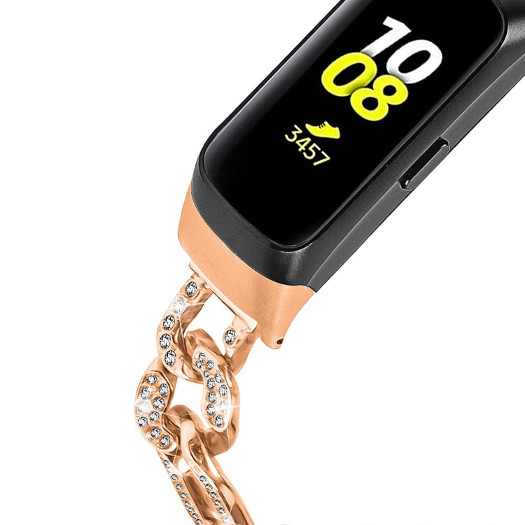 Meget Flot Metal Og Rhinsten Rem passer til Samsung Galaxy Fit - Pink#serie_2