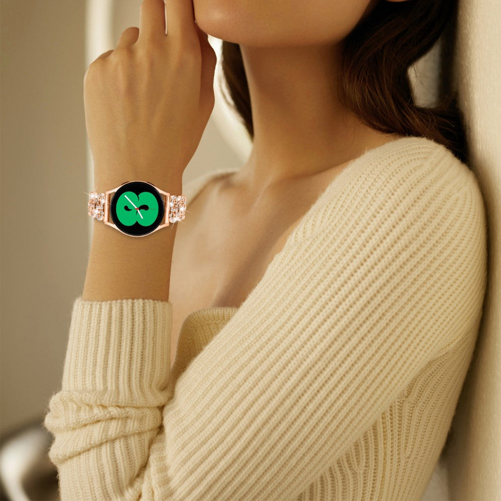 Godt Metal Og Rhinsten Universal Rem passer til Samsung Smartwatch - Pink#serie_1