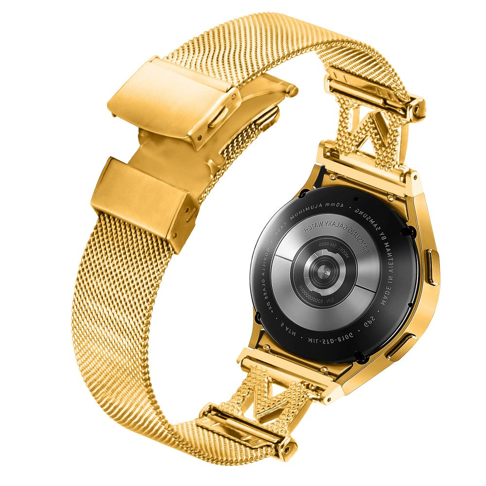 Mega Komfortabel Metal Og Rhinsten Universal Rem passer til Smartwatch - Guld#serie_1
