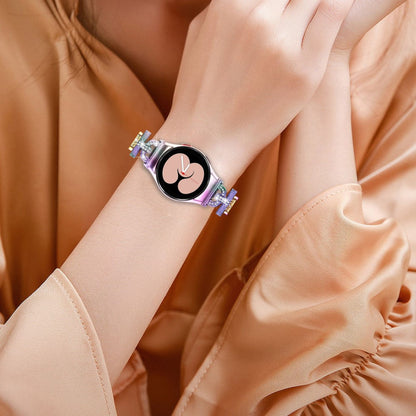 Holdbart Metal Og Rhinsten Universal Rem passer til Samsung Smartwatch - Flerfarvet#serie_4