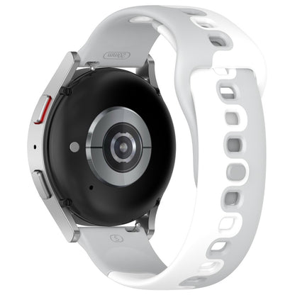 20mm Universal dual color silicone strap - Grey / White#serie_8