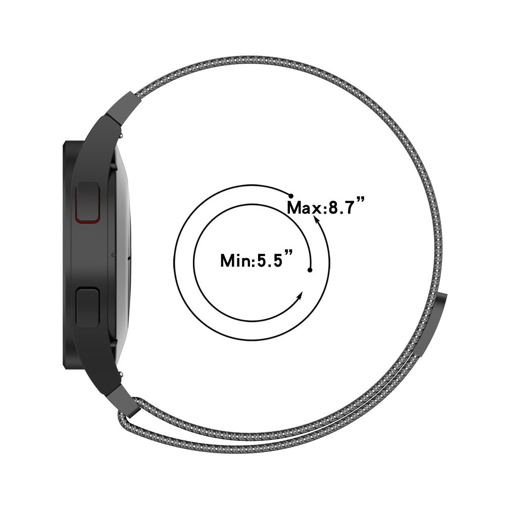 Super Elegant Metal Universal Rem passer til Samsung Smartwatch - Sølv#serie_4
