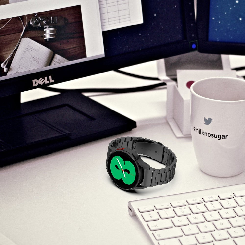 Glimrende Metal Universal Rem passer til Samsung Smartwatch - Sort#serie_1