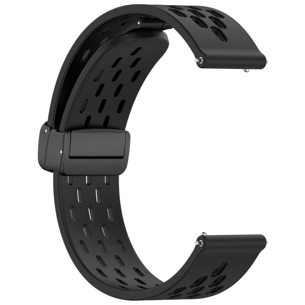 Helt Vildt Cool Metal Og Silikone Universal Rem passer til Smartwatch - Sort#serie_1