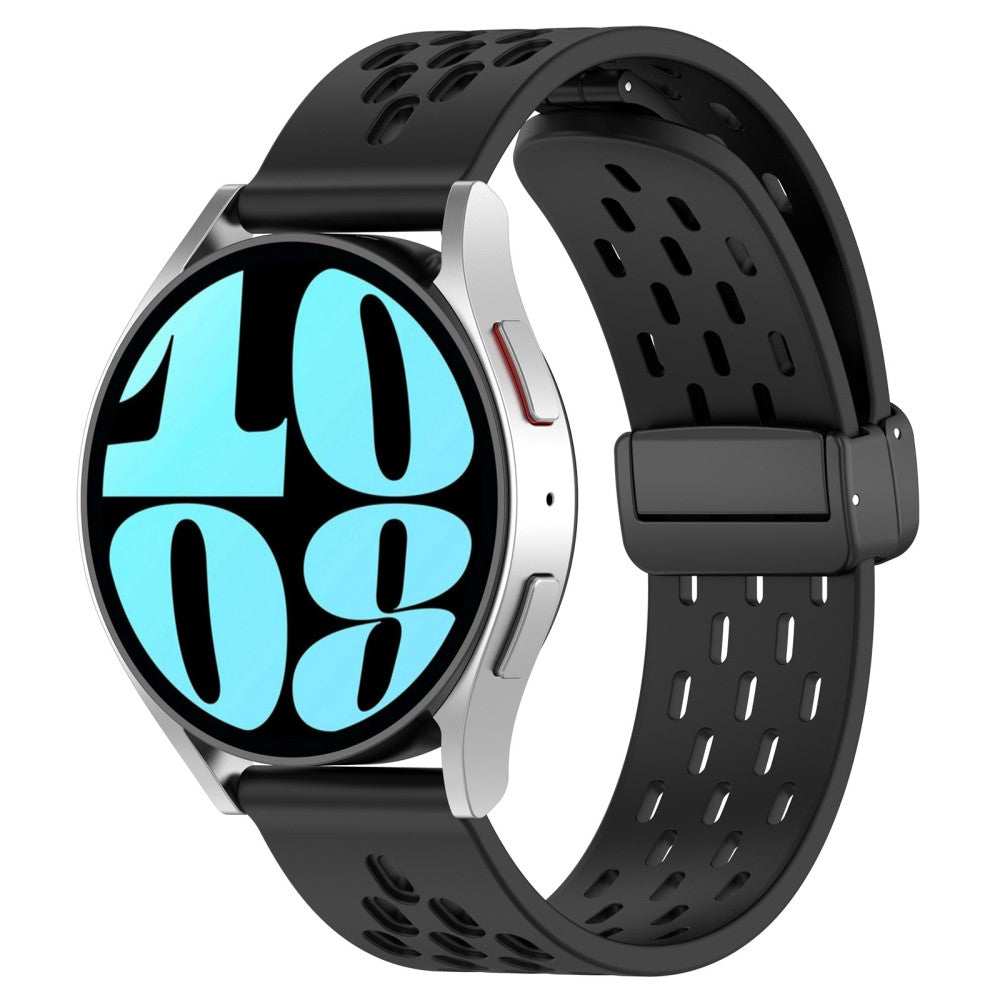 Helt Vildt Cool Metal Og Silikone Universal Rem passer til Smartwatch - Sort#serie_1