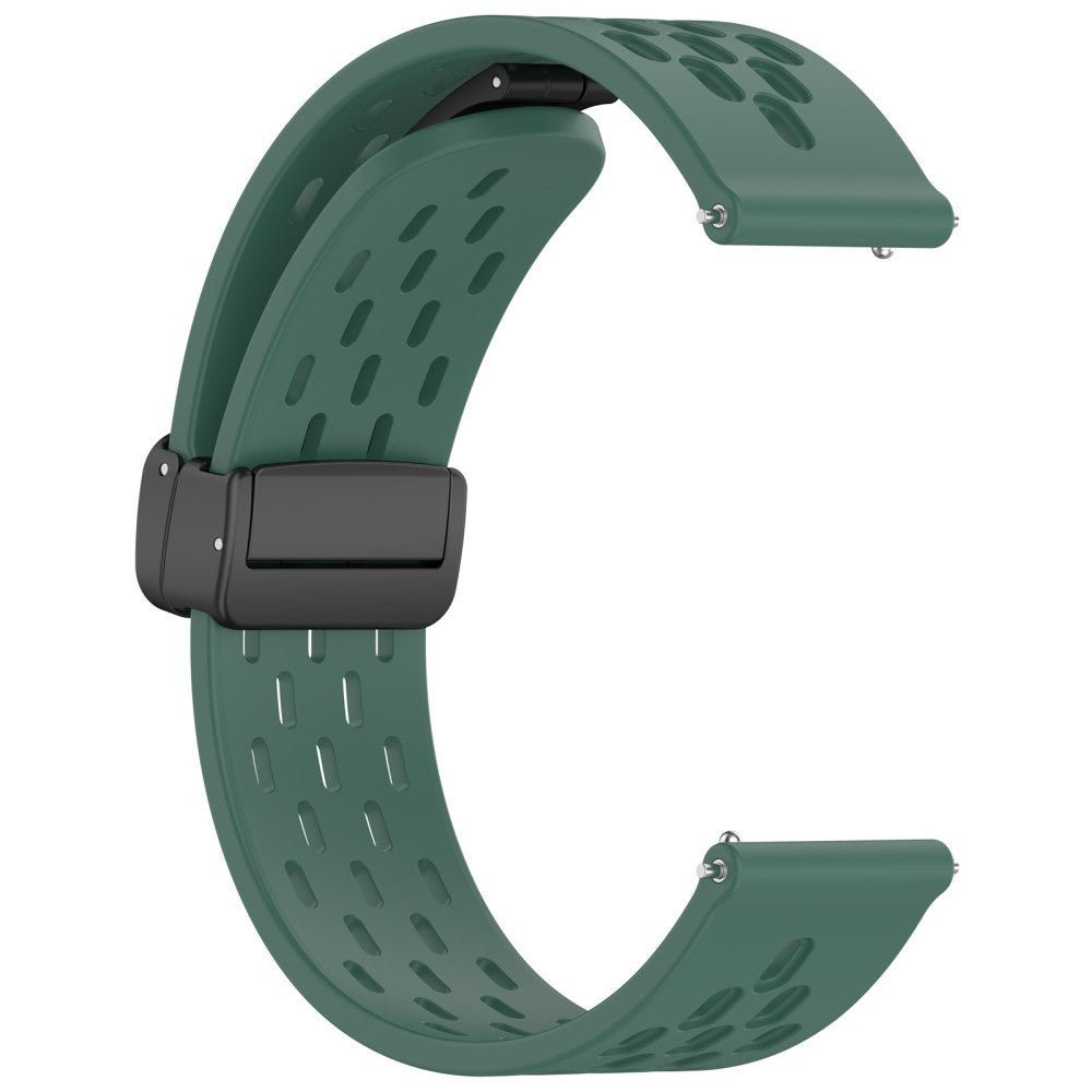 Helt Vildt Cool Metal Og Silikone Universal Rem passer til Smartwatch - Grøn#serie_11