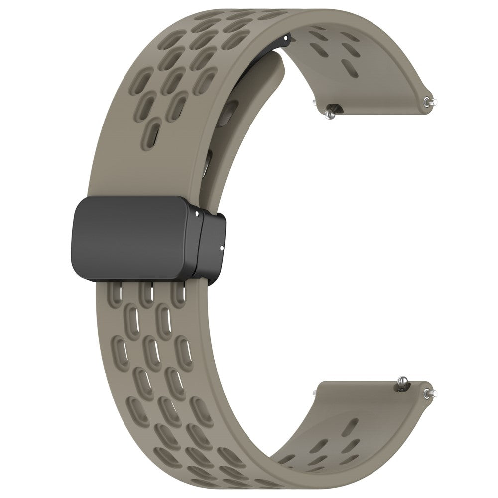 Helt Vildt Cool Metal Og Silikone Universal Rem passer til Smartwatch - Sølv#serie_13
