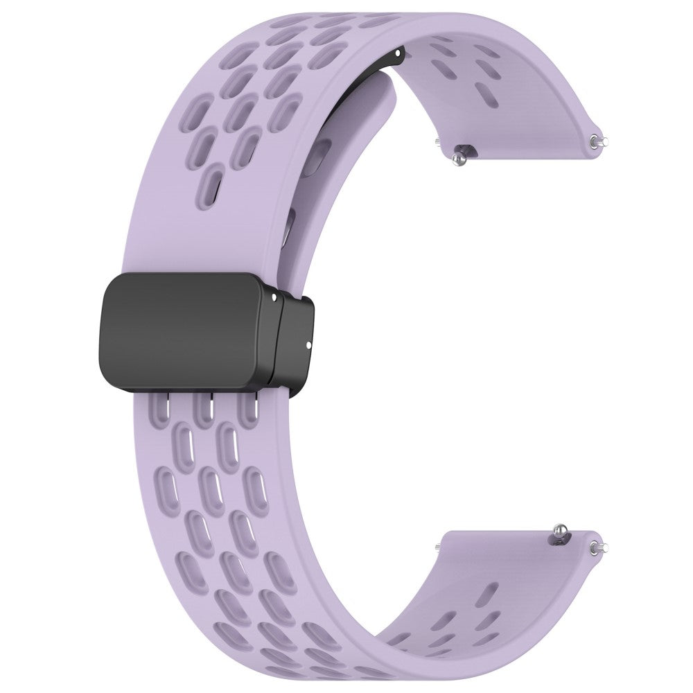 Helt Vildt Cool Metal Og Silikone Universal Rem passer til Smartwatch - Lilla#serie_14