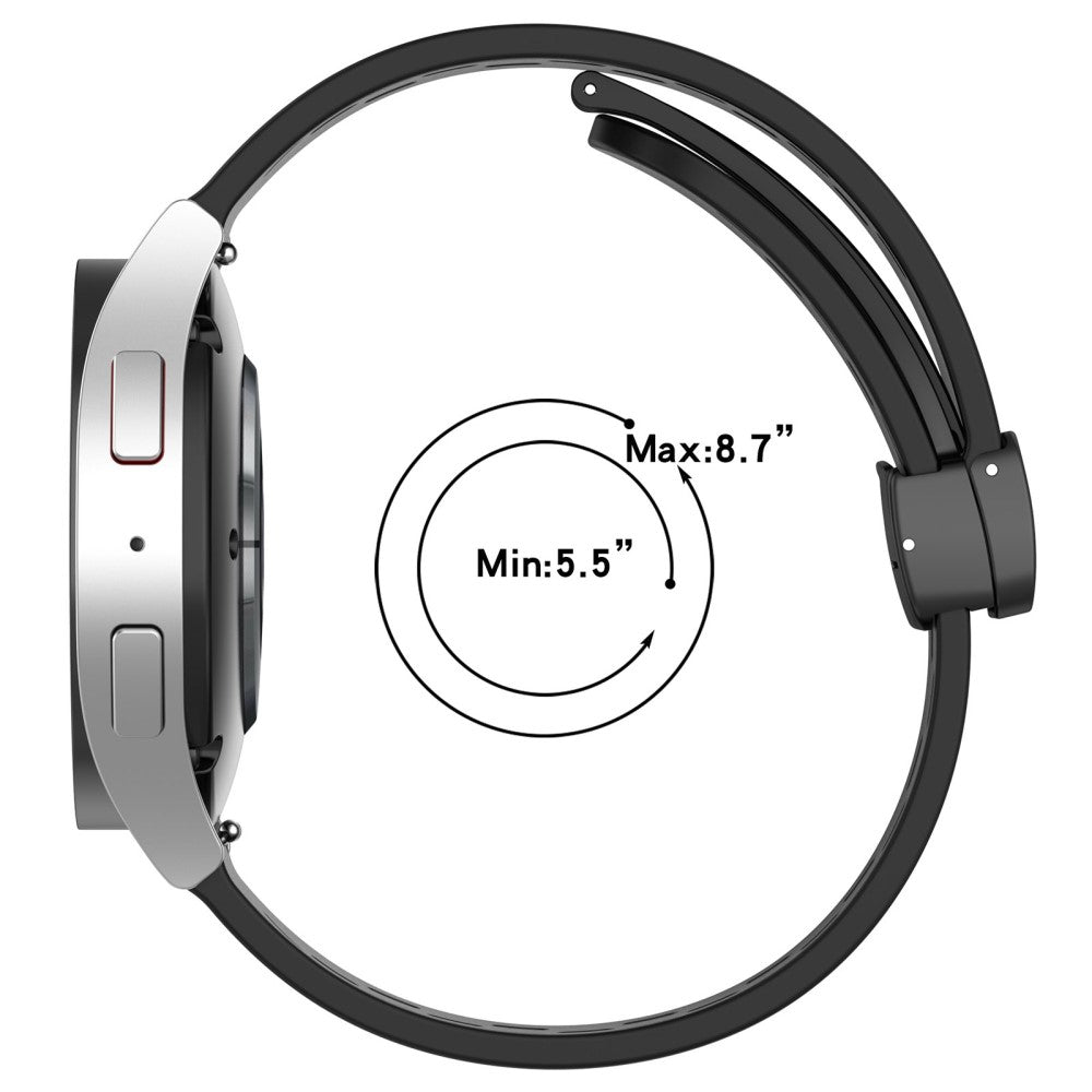 Helt Vildt Cool Metal Og Silikone Universal Rem passer til Smartwatch - Rød#serie_5