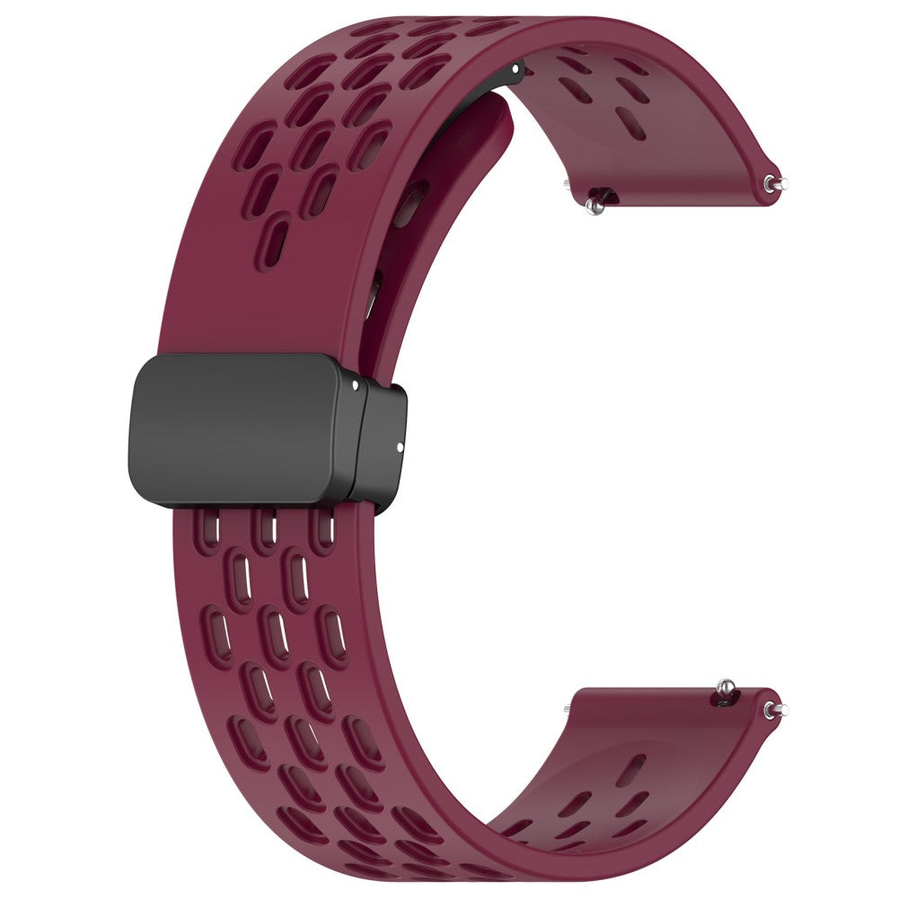 Helt Vildt Cool Metal Og Silikone Universal Rem passer til Smartwatch - Rød#serie_7