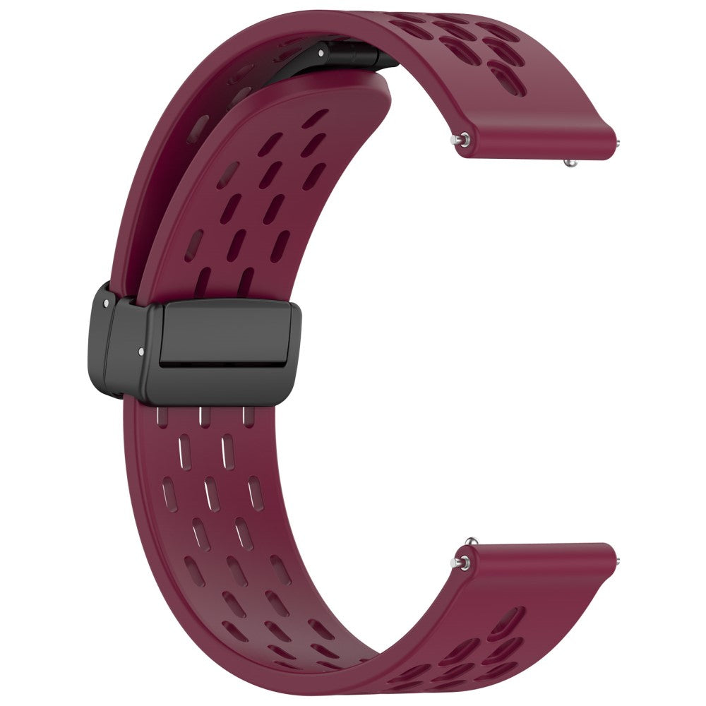Helt Vildt Cool Metal Og Silikone Universal Rem passer til Smartwatch - Rød#serie_7