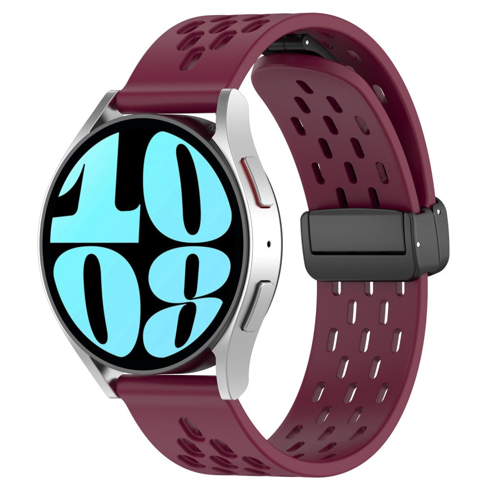 Helt Vildt Cool Metal Og Silikone Universal Rem passer til Smartwatch - Rød#serie_7