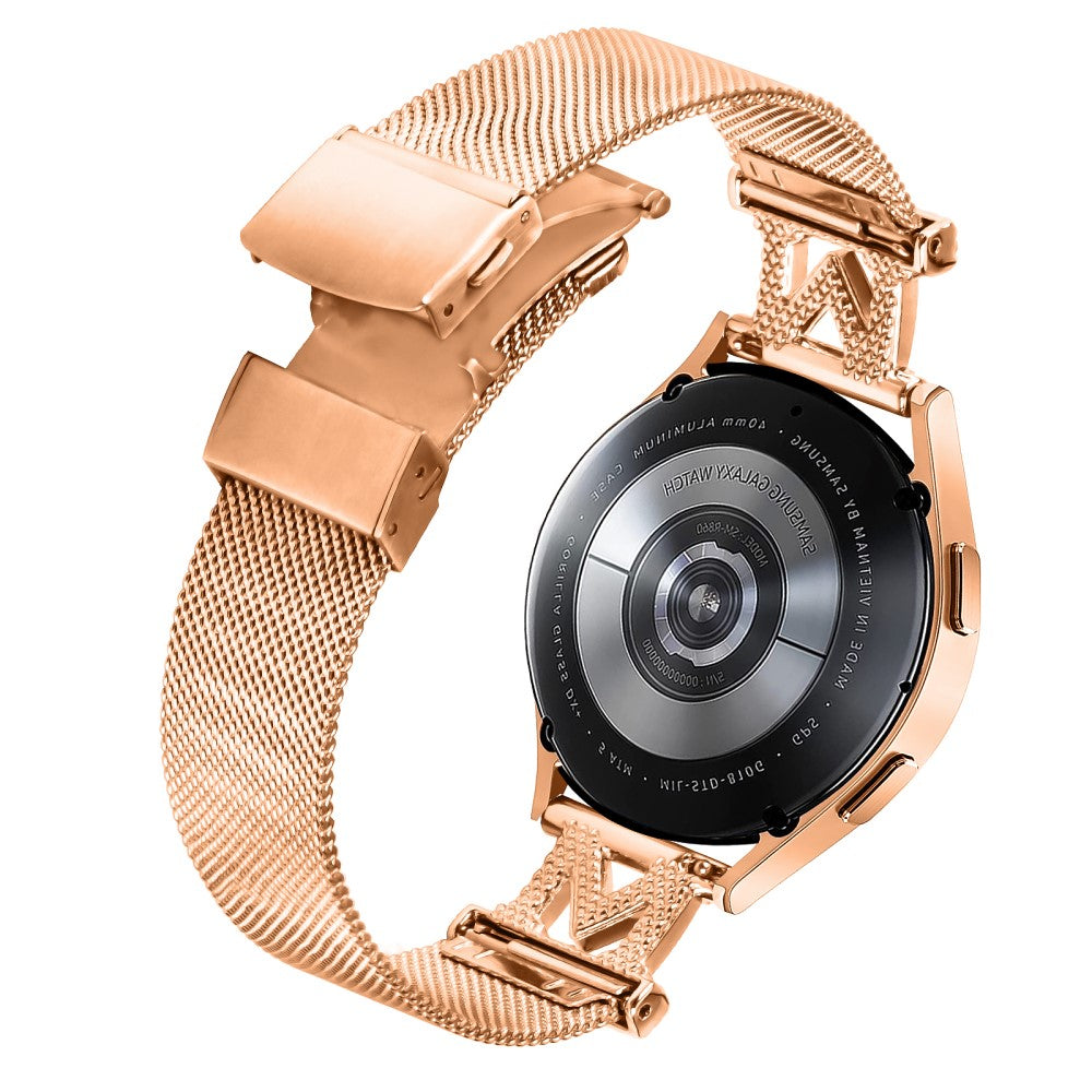 Meget Elegant Metal Og Rhinsten Universal Rem passer til Smartwatch - Pink#serie_2