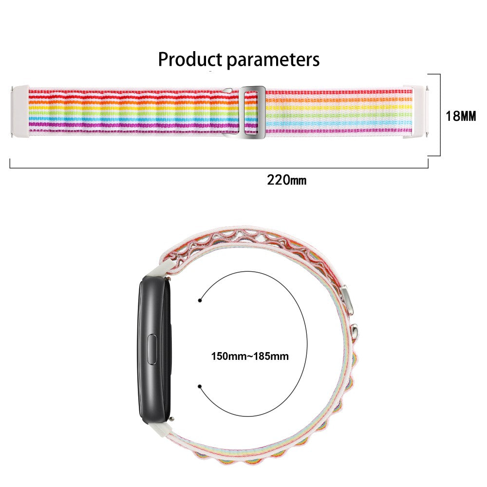 Helt Vildt Nydelig Nylon Rem passer til Huawei Band 7 - Hvid#serie_2