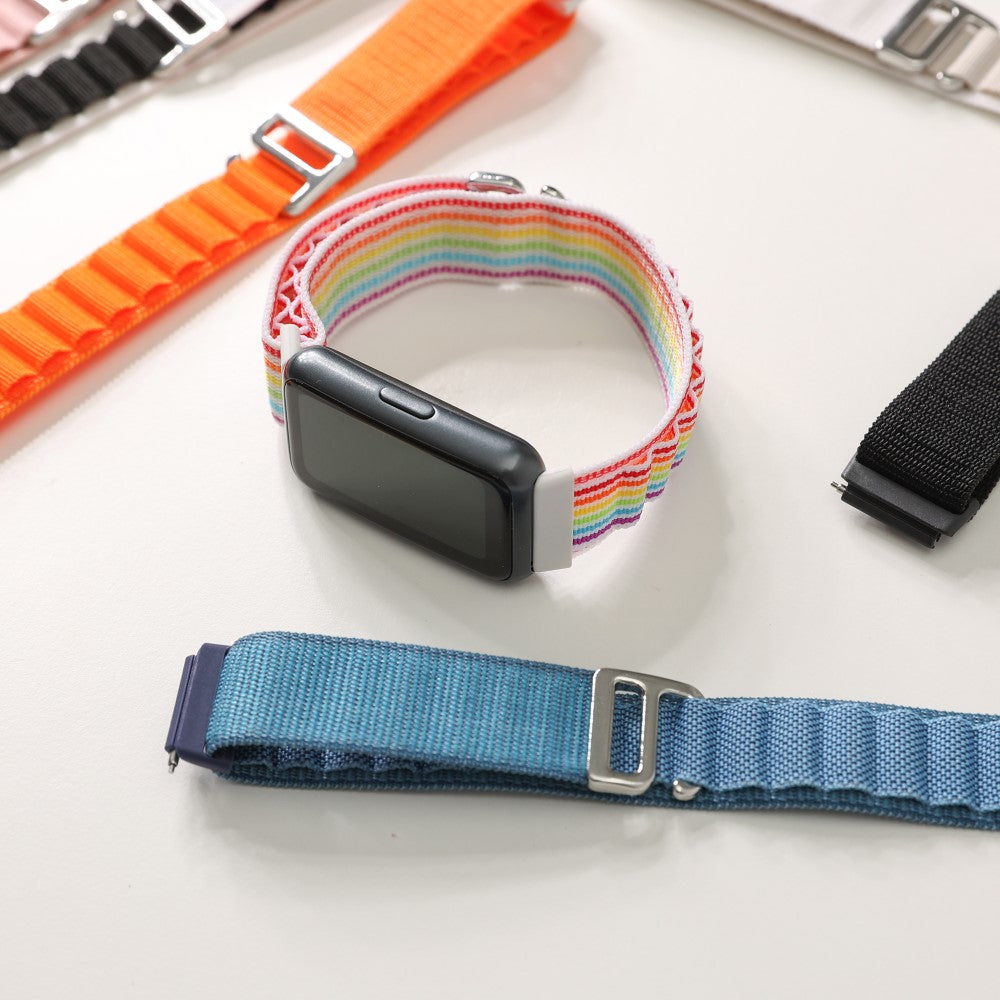 Helt Vildt Nydelig Nylon Rem passer til Huawei Band 7 - Pink#serie_8