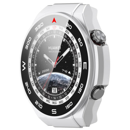 Vildt Godt Cover med Skærmbeskytter i Plastik og Hærdet Glas passer til Huawei Watch Ultimate - Sølv#serie_8