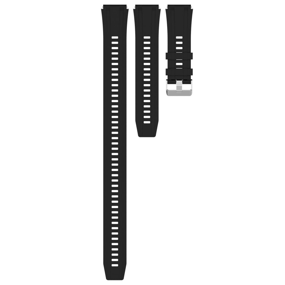 Meget Nydelig Silikone Universal Rem passer til Smartwatch - Sort#serie_1