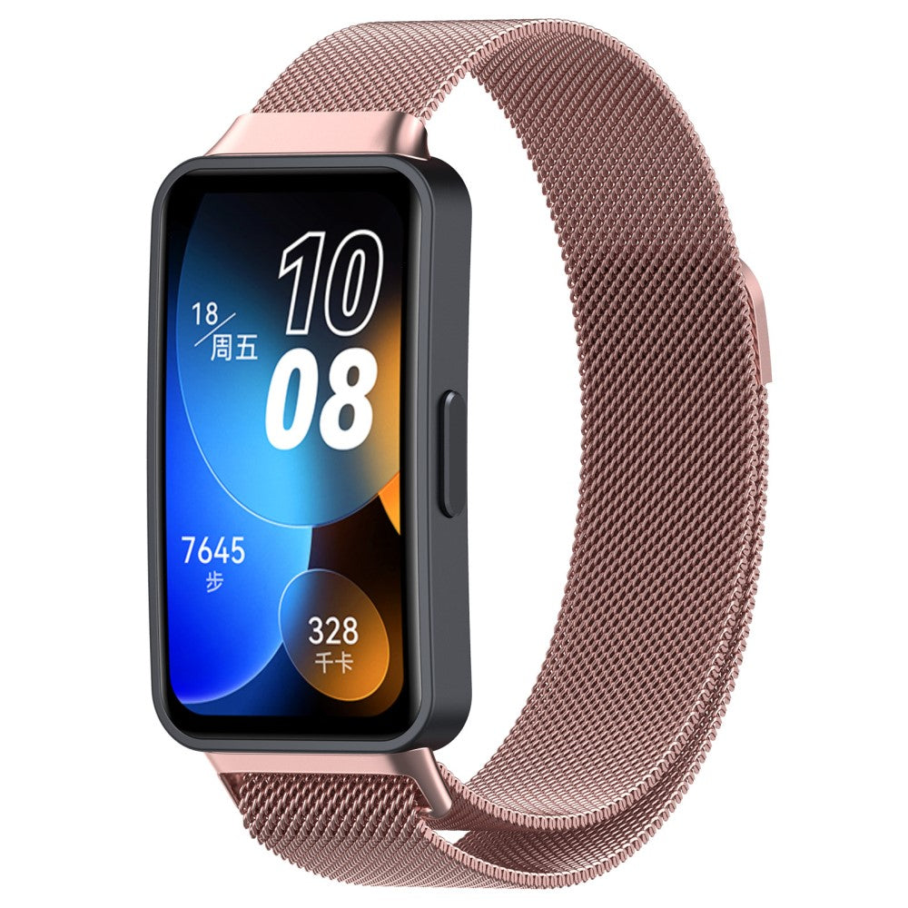 Mega Fed Metal Rem passer til Huawei Band 8 - Pink#serie_1