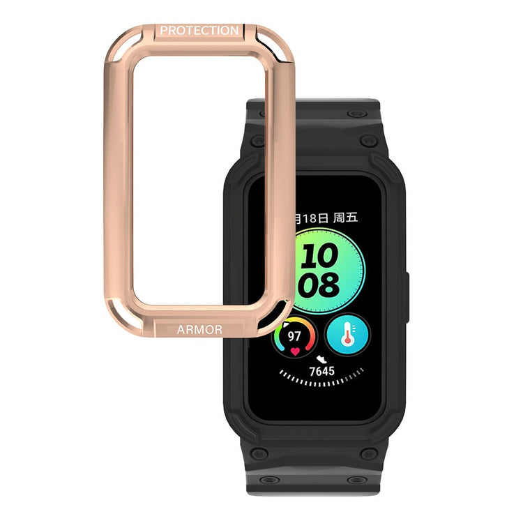 Nydelig Plastik Og Silikone Universal Rem passer til Huawei Smartwatch - Pink#serie_4