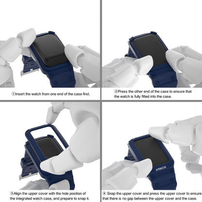Huawei Band 8 / 7 / 6 strap with protective cover - Dark Blue#serie_6