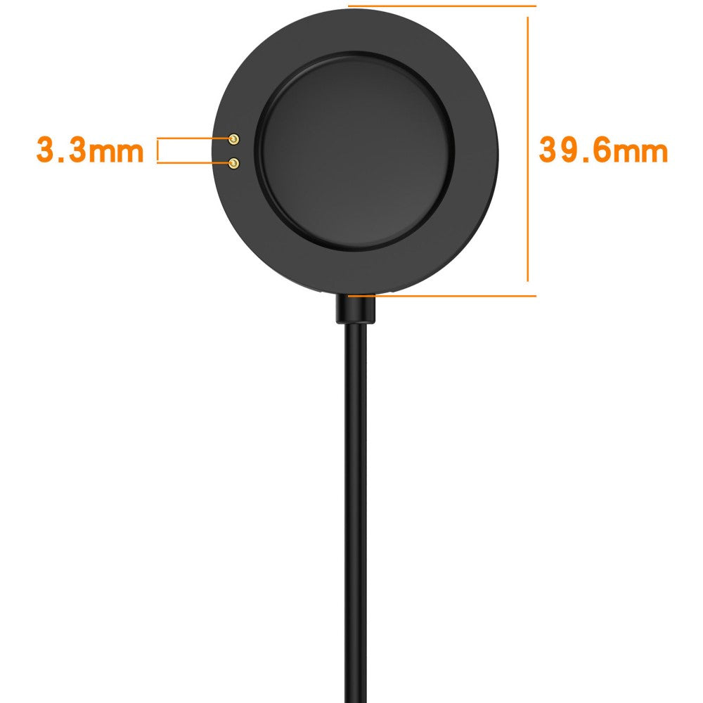 1m Silikone USB Opladningskabel passer til Xiaomi Watch S2 46mm / Xiaomi Watch S2 42mm - Sort#serie_3