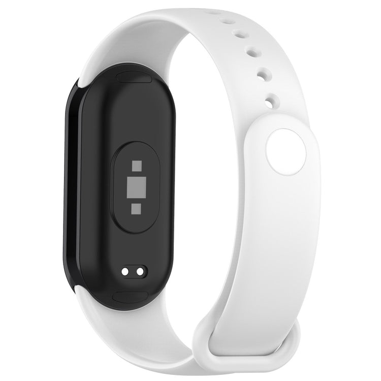 Super Fed Silikone Rem passer til Xiaomi Smart Band 8 - Hvid#serie_2