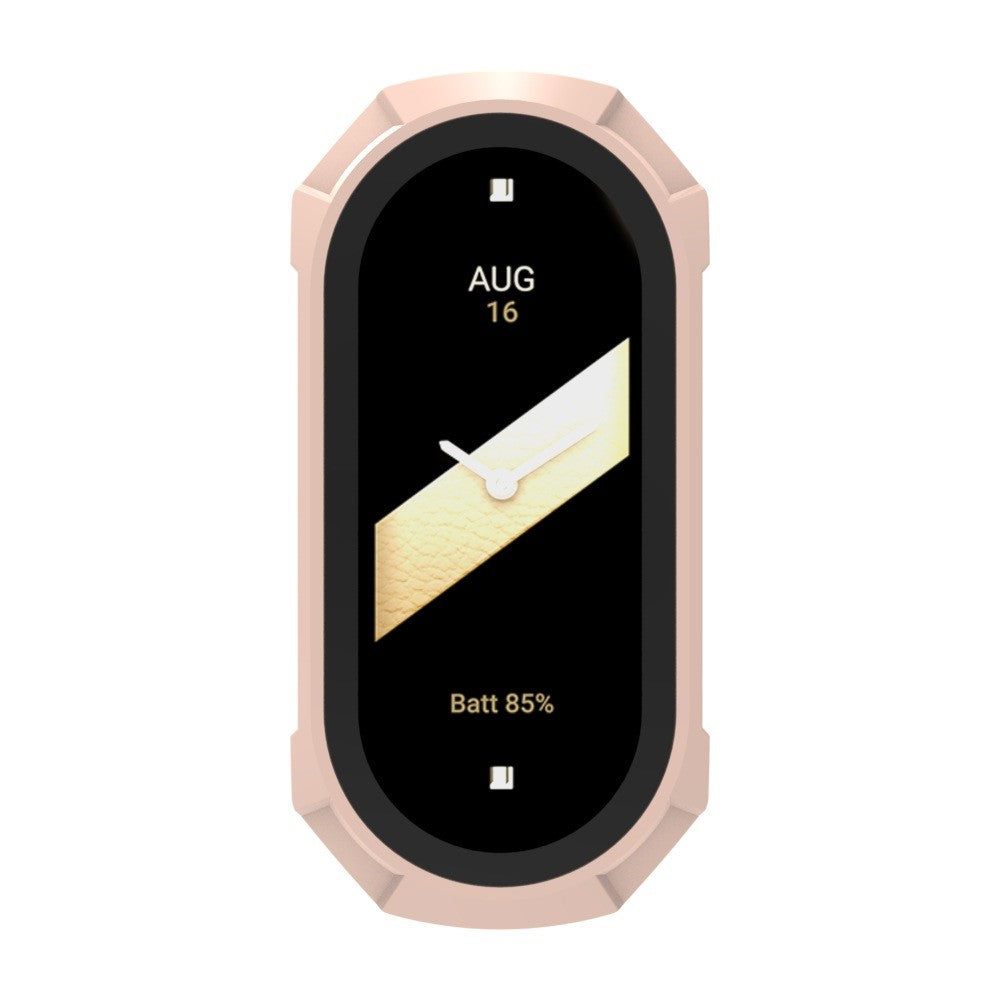 Mega Godt Cover med Skærmbeskytter i Plastik og Hærdet Glas passer til Xiaomi Smart Band 8 - Pink#serie_020