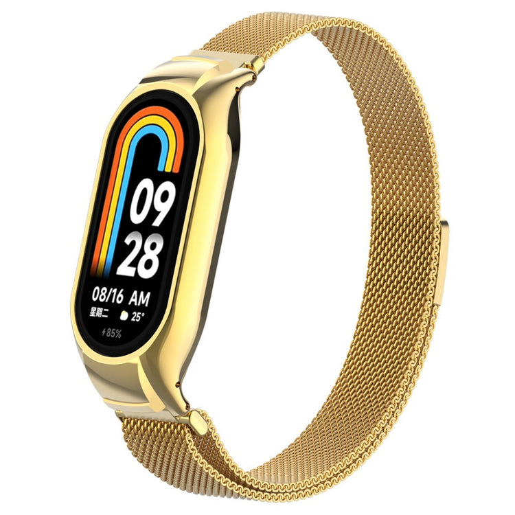 Fed Metal Rem passer til Xiaomi Smart Band 8 - Guld#serie_5