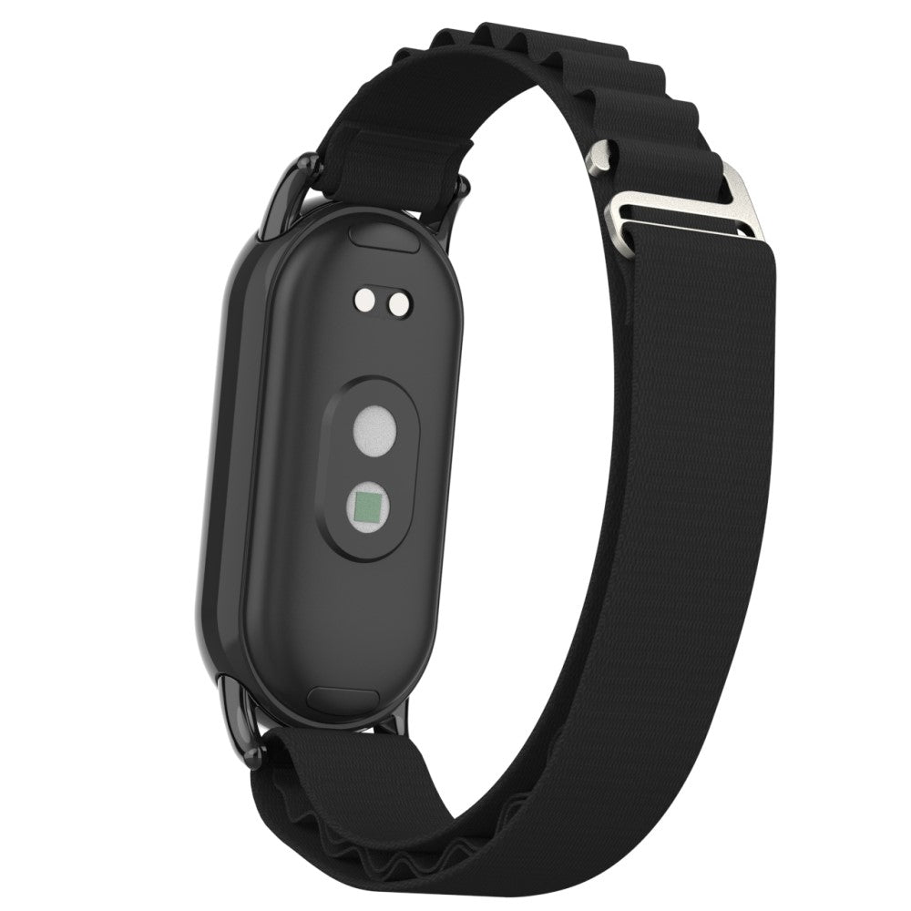 Komfortabel Nylon Rem passer til Xiaomi Smart Band 8 - Sort#serie_3