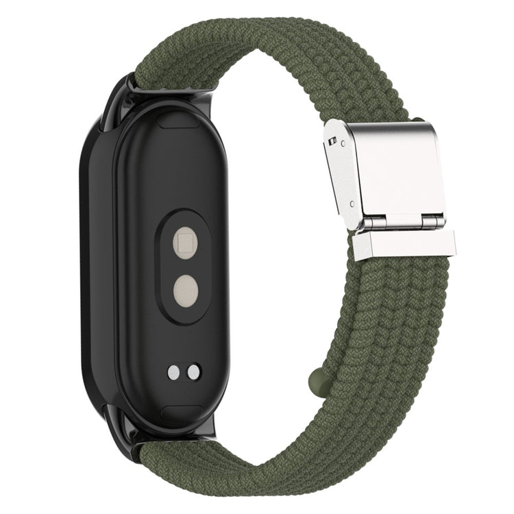 Meget Pænt Metal Og Nylon Rem passer til Xiaomi Smart Band 8 - Grøn#serie_13