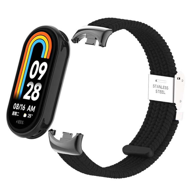 Meget Pænt Metal Og Nylon Rem passer til Xiaomi Smart Band 8 - Sort#serie_17