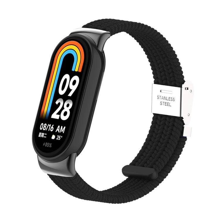 Meget Pænt Metal Og Nylon Rem passer til Xiaomi Smart Band 8 - Sort#serie_17