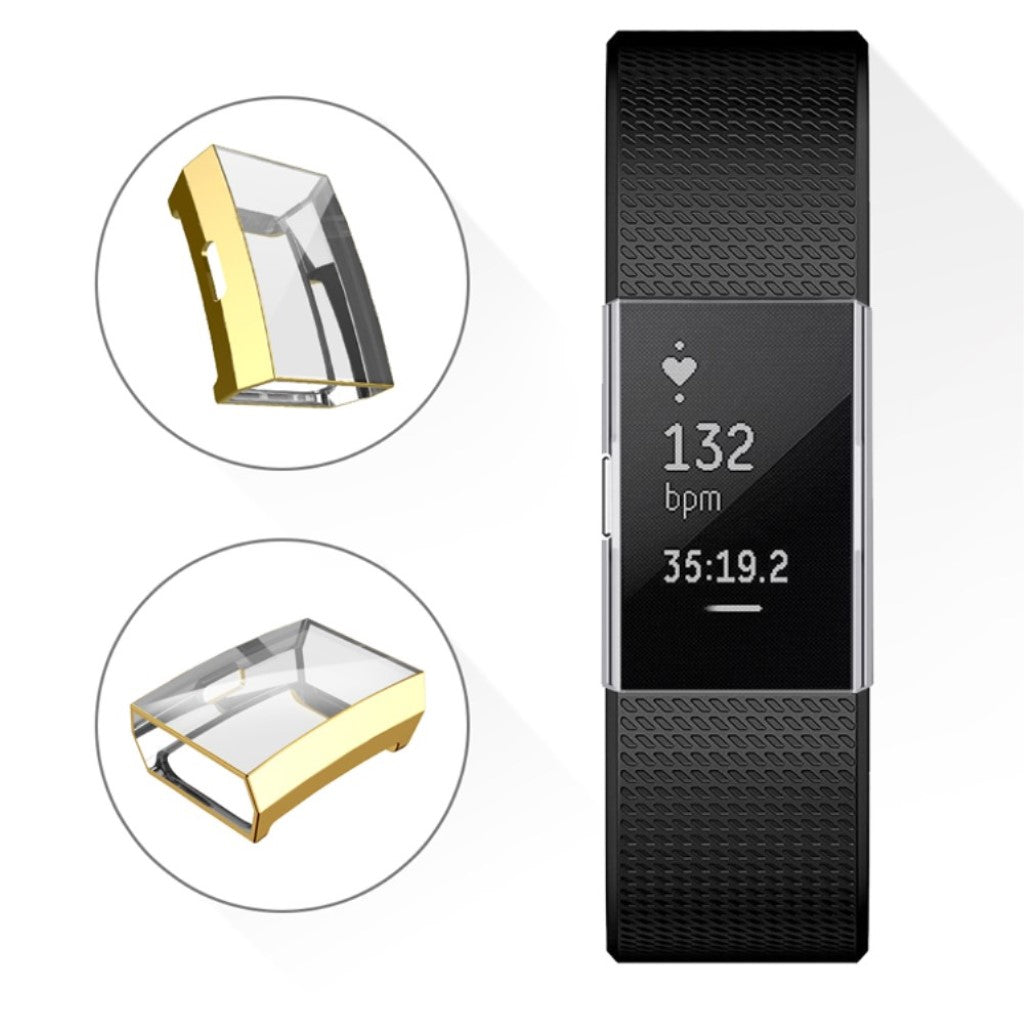 Fint Fitbit Charge 3 Silikone Cover - Guld#serie_4