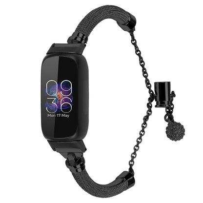 Fed Metal Universal Rem passer til Fitbit Inspire 1 / Fitbit Inspire 2 - Sort#serie_1