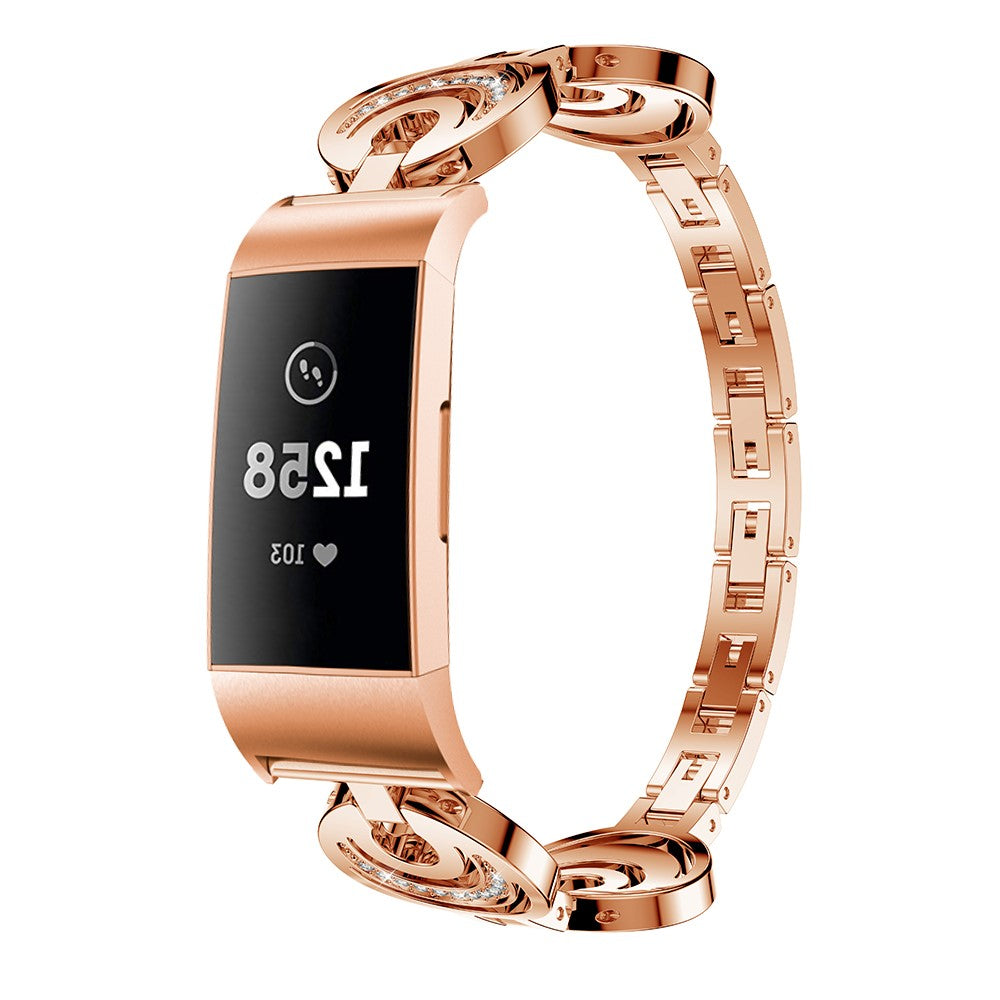 Super Elegant Metal Rem passer til Fitbit Charge 5 - Pink#serie_2