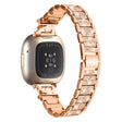 Mega Piacevole Fitbit Sense 2 / Fitbit Versa 4 Metallo E Strass Universali Cinturino