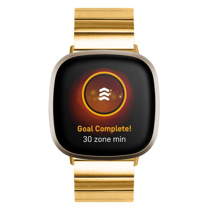 Cool Metal Universal Rem passer til Fitbit Sense 2 / Fitbit Versa 4 - Guld#serie_2