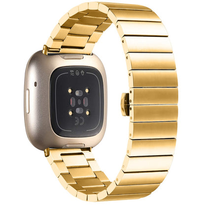 Cool Metal Universal Rem passer til Fitbit Sense 2 / Fitbit Versa 4 - Guld#serie_2