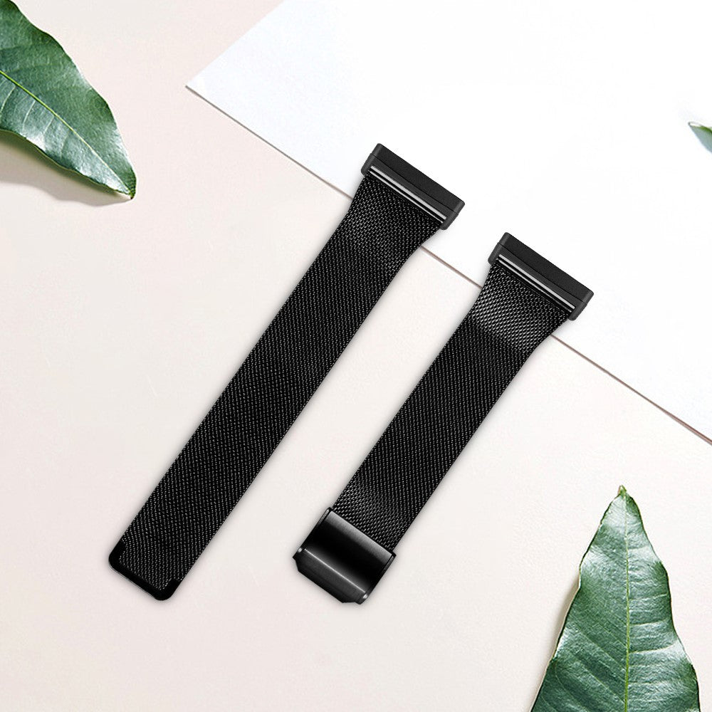 Stilren Metal Universal Rem passer til Fitbit Sense 2 / Fitbit Versa 4 - Sort#serie_3