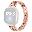 Notevolmente Alla Moda Fitbit Sense 2 / Fitbit Versa 4 Metallo E Strass Universali Cinturino