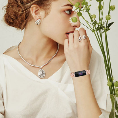 Mega Nydelig Plastik Rem passer til Fitbit Inspire 3 - Hvid#serie_11