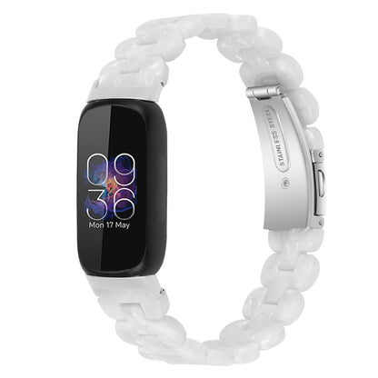 Mega Nydelig Plastik Rem passer til Fitbit Inspire 3 - Hvid#serie_12