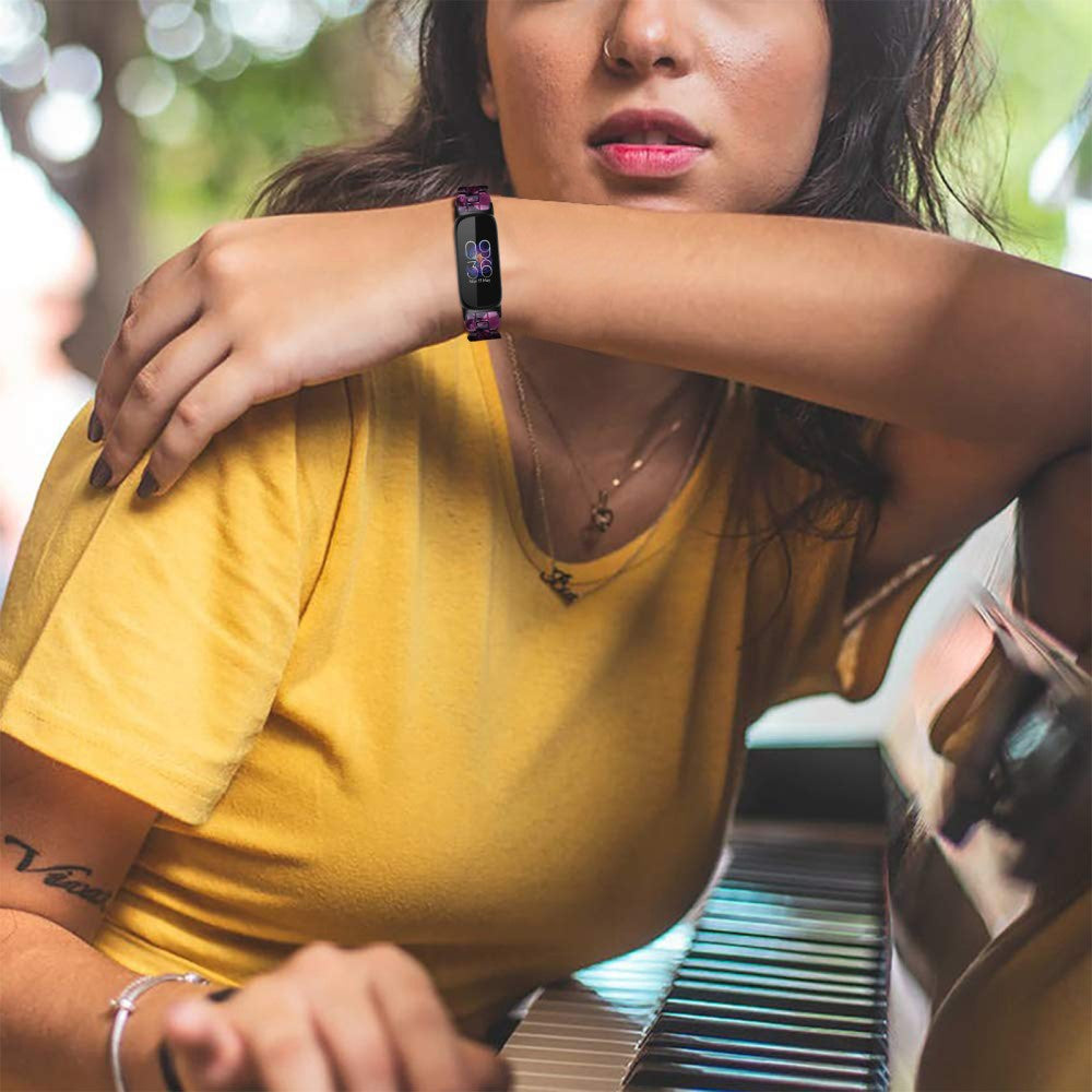 Mega Nydelig Plastik Rem passer til Fitbit Inspire 3 - Lilla#serie_13