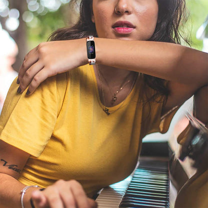 Mega Nydelig Plastik Rem passer til Fitbit Inspire 3 - Pink#serie_9