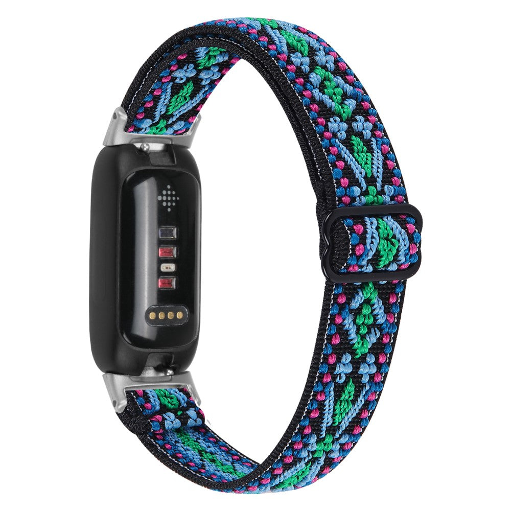 Skøn Nylon Rem passer til Fitbit Inspire 3 - Blå#serie_5