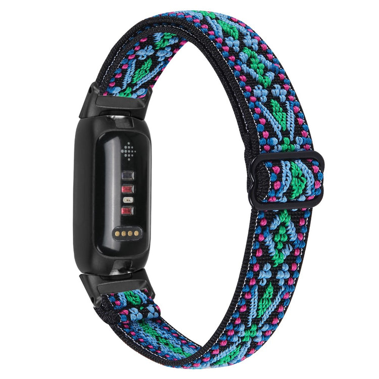 Fantastisk Metal Og Nylon Rem passer til Fitbit Inspire 3 - Blå#serie_5