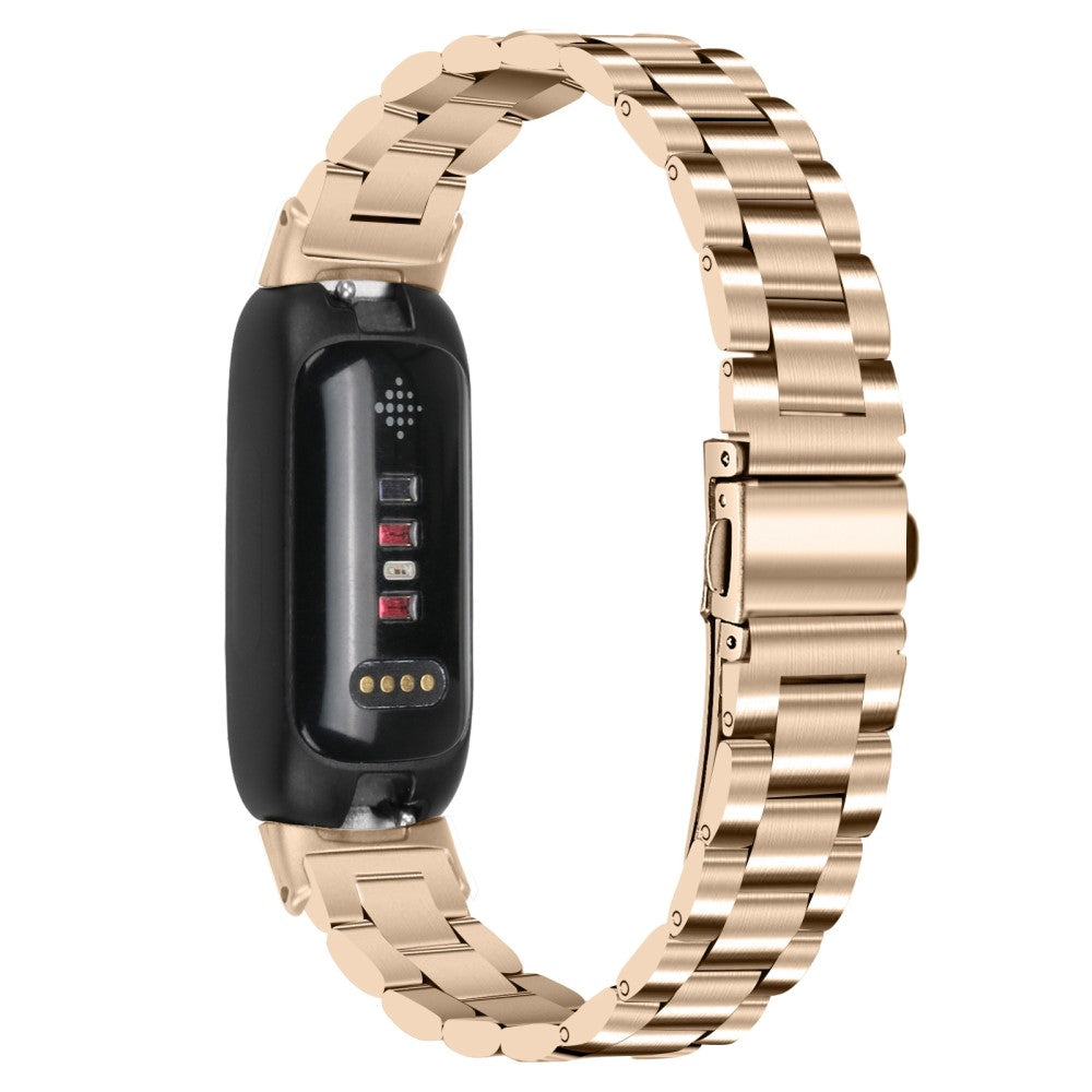 Fantastisk Metal Rem passer til Fitbit Inspire 3 - Pink#serie_8